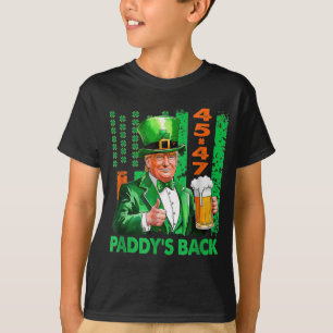 Camiseta 1 Divertido Trump Paddys de vuelta 45 47 Día de Sa