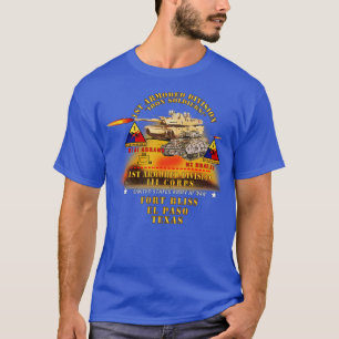 Camiseta 1 División blindada Ft Bliss TX M1 M2 w Fuego X