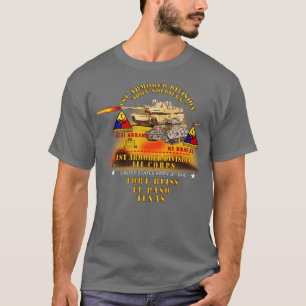 Camiseta 1 División blindada Ft Bliss TX M1 M2 w Fuego X