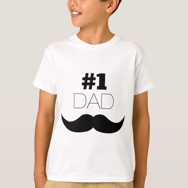 Camiseta #1 Dolor negro de papá - Número uno (Anverso)