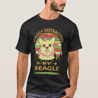 Camiseta 1 Fácilmente Distraído Por Beagle