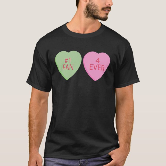 Camiseta 1 Fan 4 Ever Happy Valentines Day Conversation Hea (Anverso)