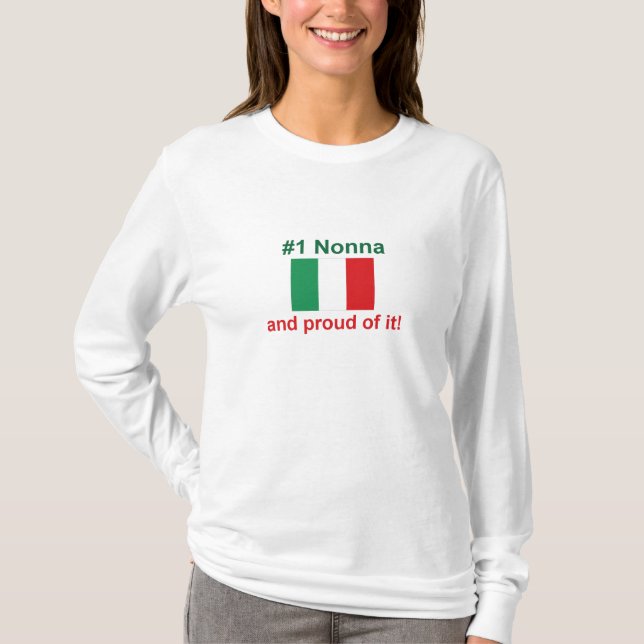 Camiseta #1 italiano Nonna (abuela) (Anverso)