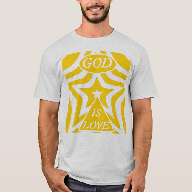 Camiseta 1 John 4:16 "God is Love" Cyber Yellow - Christian (Anverso)
