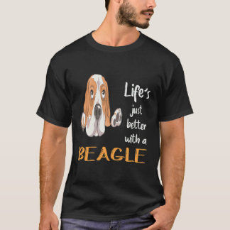 Camiseta 1 La vida es mejor con un Beagle