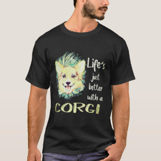 Camiseta 1 La vida es mejor con un Corgi
