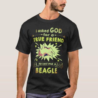 Camiseta 1 Le pedí a Dios - Verdadero amigo - Un Beagle