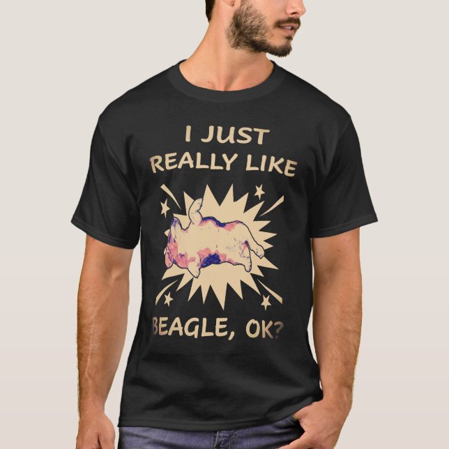 Camiseta 1 Me gusta mucho Beagle (Anverso)