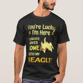 Camiseta 1 Me quedé en casa con mi Beagle