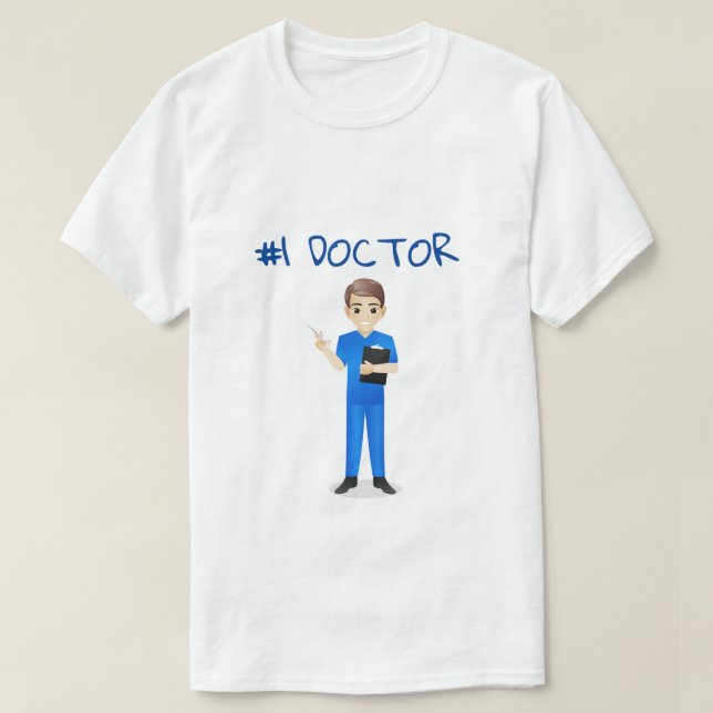 CAMISETA ***#1 MÉDICA*** MOSTRARLE QUE TE IMPORTA TELÉFONO (Diseño del anverso)