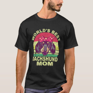 Camiseta 1 Mejor Papá de Dachshund del Mundo Vintage