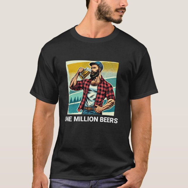 Camiseta 1 Millón de Cervezas Graciosas Amantes De Cervezas (Anverso)