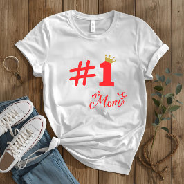 Camiseta #1 Mom Love Personalized Women’s T-Shirt