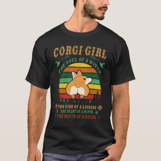 Camiseta 1 Niña Corgi - Bruja - Leona - Hippie - Marinero