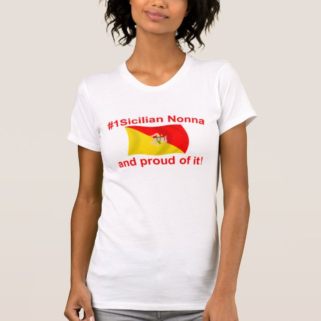 Camiseta #1 orgulloso Nonna siciliano (Anverso)