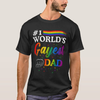 Camiseta 1 Orgulloso Papá Gay Padre Papa Jefe Héroe Padre