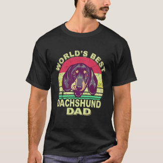 Camiseta 1 Papá de Dachshund del Mundo Vintage