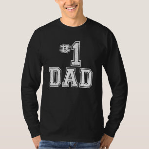 Camiseta 1 Papá Número Uno Estilo Vintage del Día del Padre