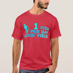 Camiseta 1 Pescado Por Día Pescador Vintado De Buen Rendimi