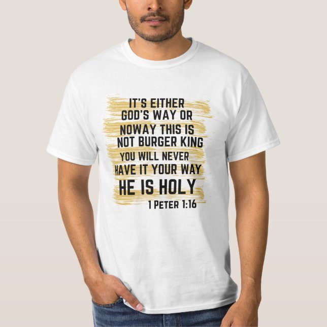 Camiseta 1 Peter 1:16 (Anverso)