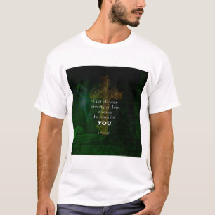Camiseta 1 Peter 5:7 Aumentando la Biblia Verses Cita