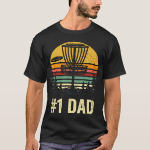 Camiseta 1 Regalo de golf de disco de papá número uno padre