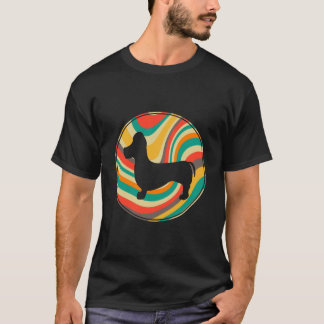 Camiseta 1 Retro Antiguo Perro Raza Dachshund