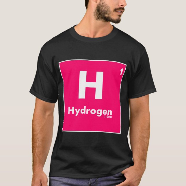 Camiseta 1 tabla periódica del hidrógeno el | de elementos (Anverso)