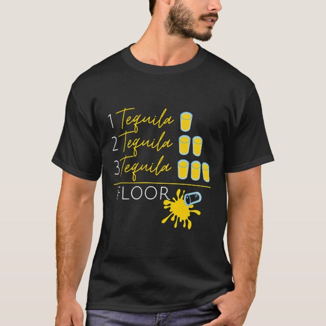 Camiseta 1 Tequila 2 Tequila 3 Tequila Flota Fun Cinco de M (Anverso)