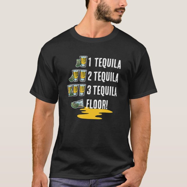 Camiseta 1 Tequila 2 Tequila 3 Tequila Piso! Cinco de mayo (Anverso)