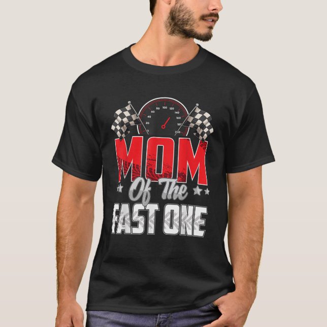 Camiseta 1 year old racing car fast one birthday 1st Family (Anverso)