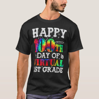 Camiseta 1er Grado 100 Días De Escuela Virtual Maestros Niñ