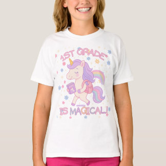 Camiseta 1er Grado es Mágico Regreso a la Escuela Unicornio