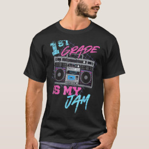Camiseta 1er grado es mi jam vintage boombox de los 80 prof