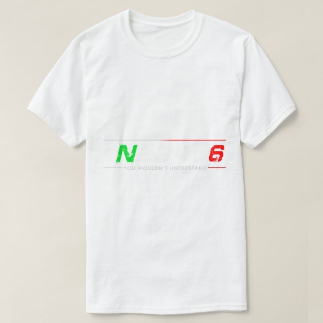 Camiseta 1N23456 Motocicleta (Diseño del anverso)