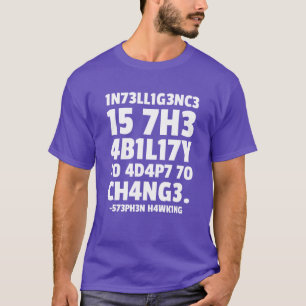 Camiseta 1nt3l1g3nc14 35 l4 h4b1l1d4d d3 4d4pt4r53 4l c4mb1