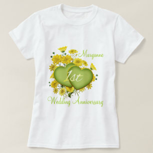 Camiseta 1r Corazones del Wildflower de la fiesta de