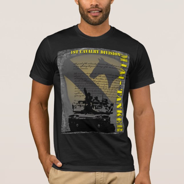 Camiseta 1r División de la caballería - petrolero M1A1 (Anverso)