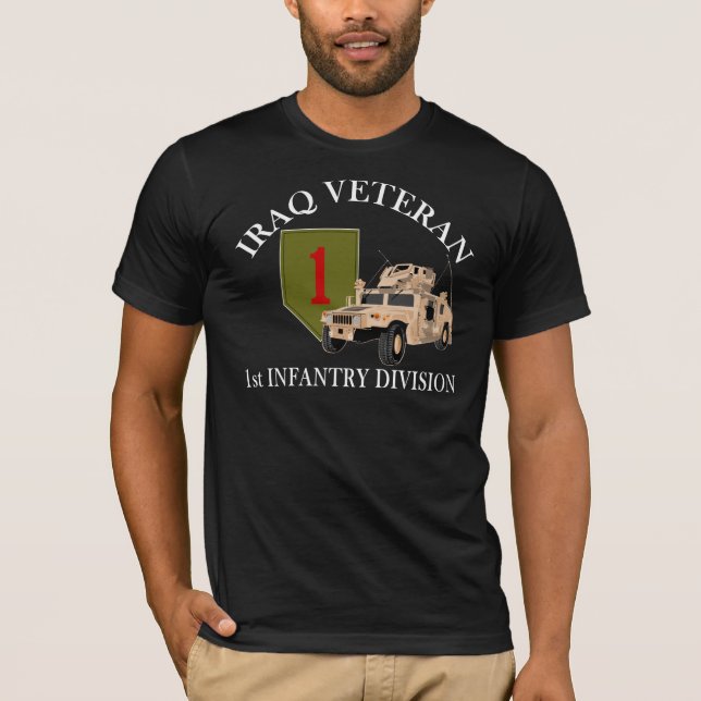 Camiseta 1r Veterinario de la identificación Iraq - Humvee (Anverso)