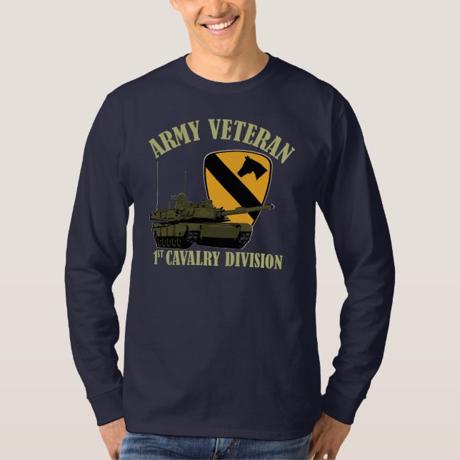 Camiseta 1r Veterinario del ejército de Cav - el tanque (Anverso)