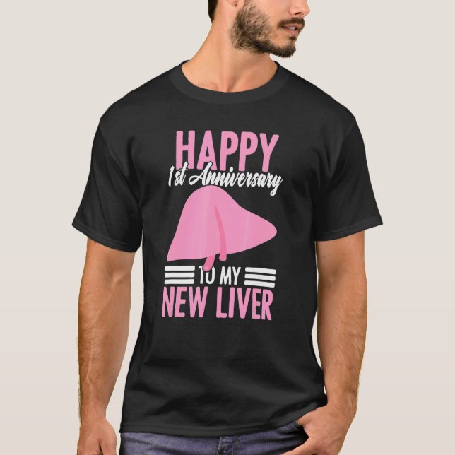 Camiseta 1st Anniversary Liver Transplant Recipient Survivo (Anverso)