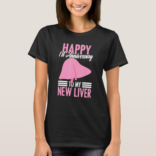 Camiseta 1st Anniversary Liver Transplant Recipient Survivo (Anverso)