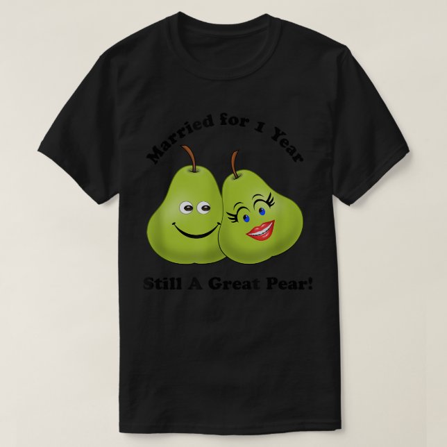 Camiseta 1st Anniversary Tshirt 1 Year Celebrate Wedding Da (Diseño del anverso)