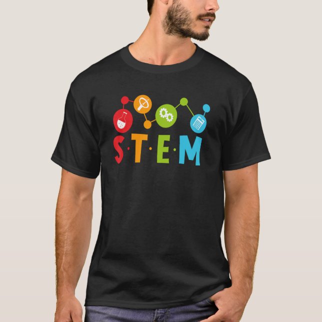 Camiseta 1st Day of School STEM Teacher Boys Girls Kids Sci (Anverso)