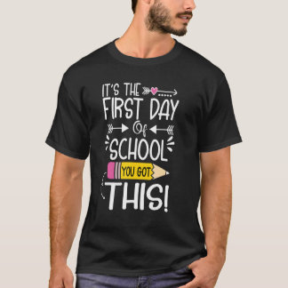 Camiseta 1st First Day Of School For Teacher Boys Girls Tee