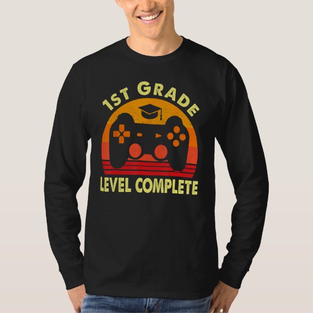 Camiseta 1st Grade Graduation Level Complete Video Game Gam (Anverso)