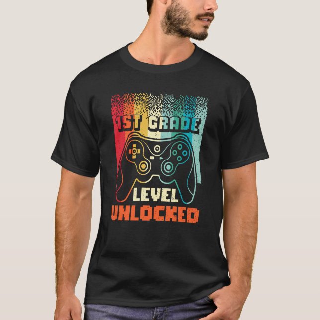 Camiseta 1st Grade Level Unlocked Back To School First Grad (Anverso)