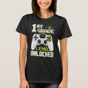 Camiseta 1st Grade Level Unlocked Video Game Back To School