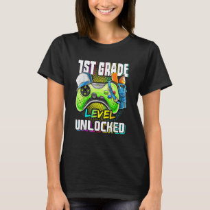 Camiseta 1st Grade Level Unlocked Video Game Back To School