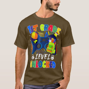 Camiseta 1st Grade Level Unlocked Video Game Gamer Back To